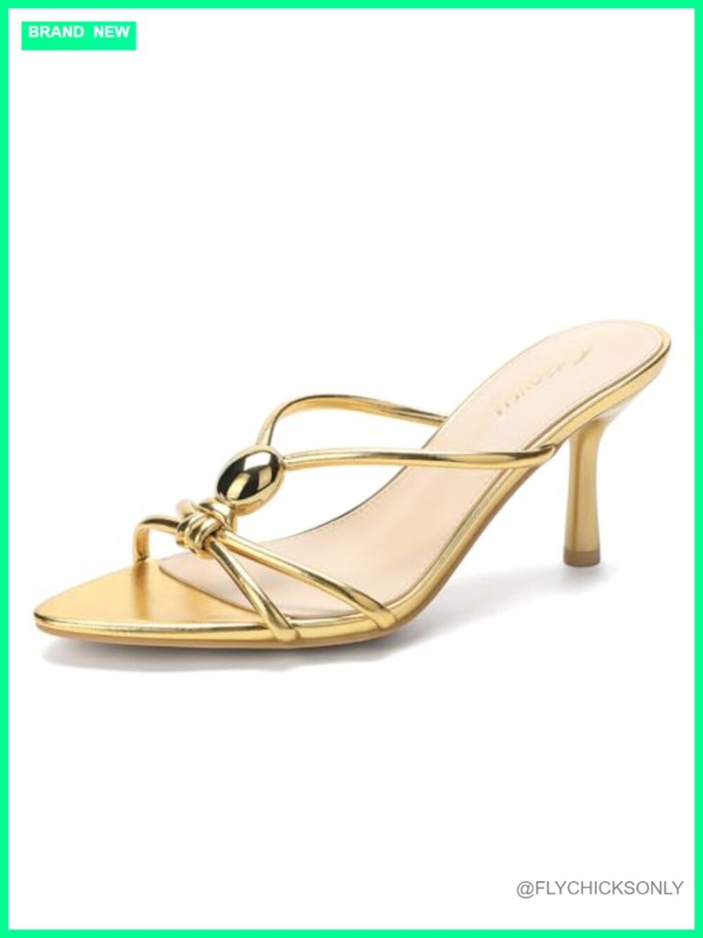 Pointed Peep Toe Kitten Heel Mule Sandals Crisscross Buckle Women